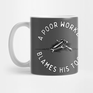 A poor Worker Typography Shirt Design Mug